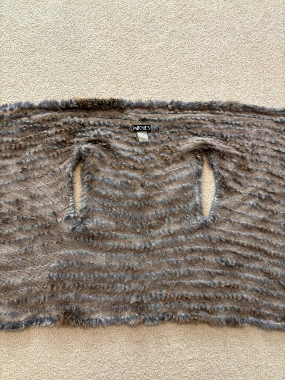 Mitchie’s Fur Open Front Vest One Size